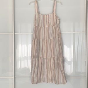 Madewell tiered midi dress - rainbow